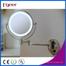 Espelho dobrável fixado na parede ultra fino da composição do banheiro do diodo emissor de luz de Fyeer